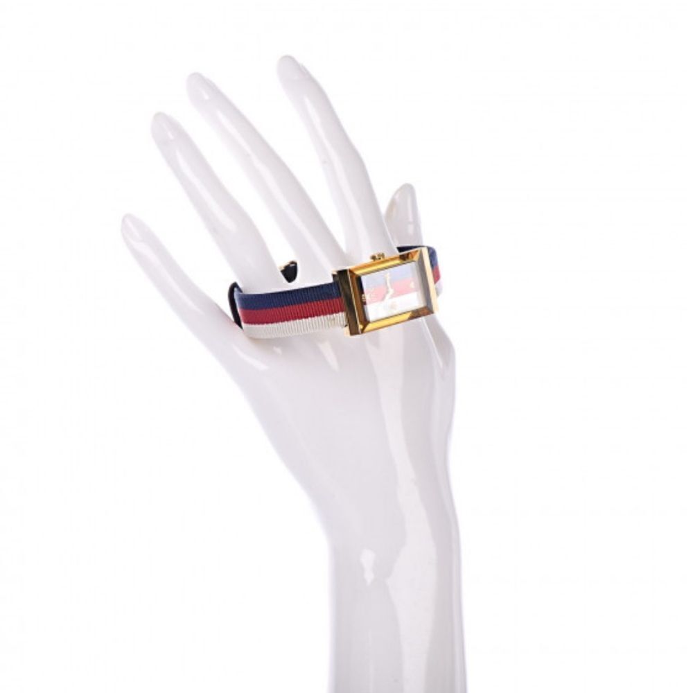 GUCCI
G-Frame White, Red and Blue Women's Watch YA147405 - Picture 4 of 11